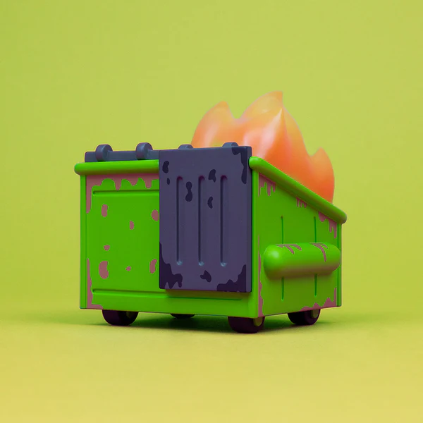 Dumpster Fire - Barfing Vinyl Figure