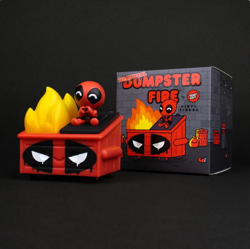 Deadpool Dumpster Fire Vinyl Figure by 100% Soft