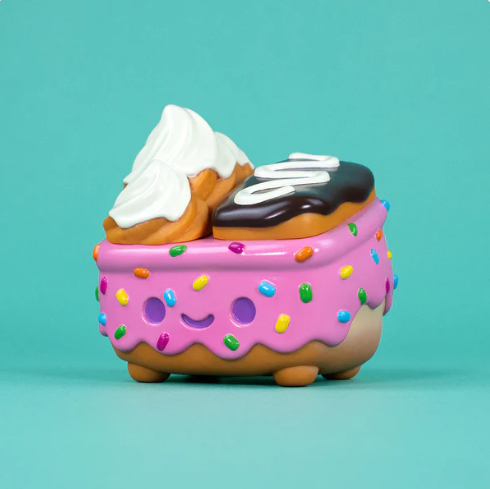 Dumpster Fire - Pink Donut Vinyl Figure by 100% Soft