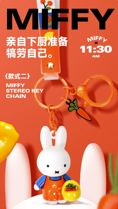 Miffy Fruit Keychain