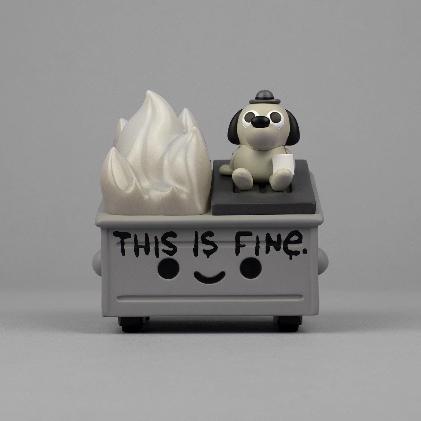 Dumpster Fire - This is Fine Vinyl Figure - Newsprint Edition