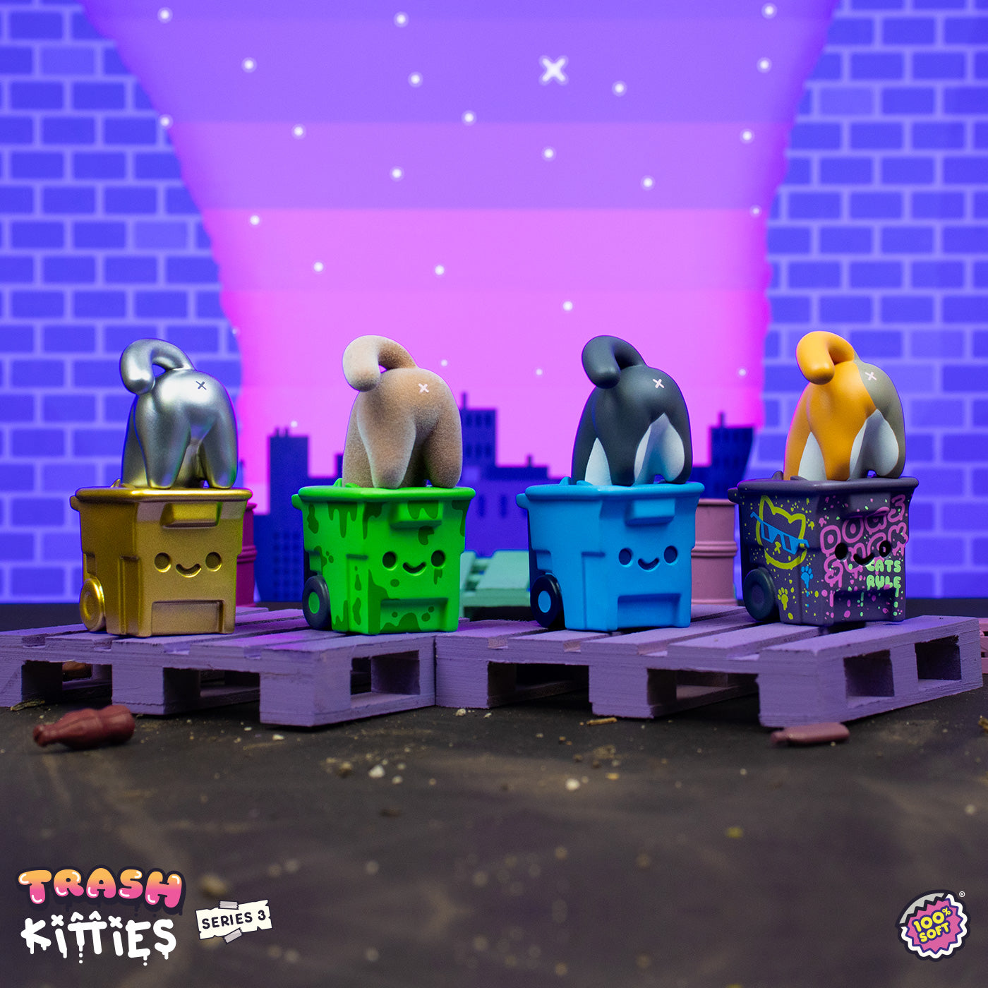 Trash Kitties Blind Box Series 3 by 100% Soft