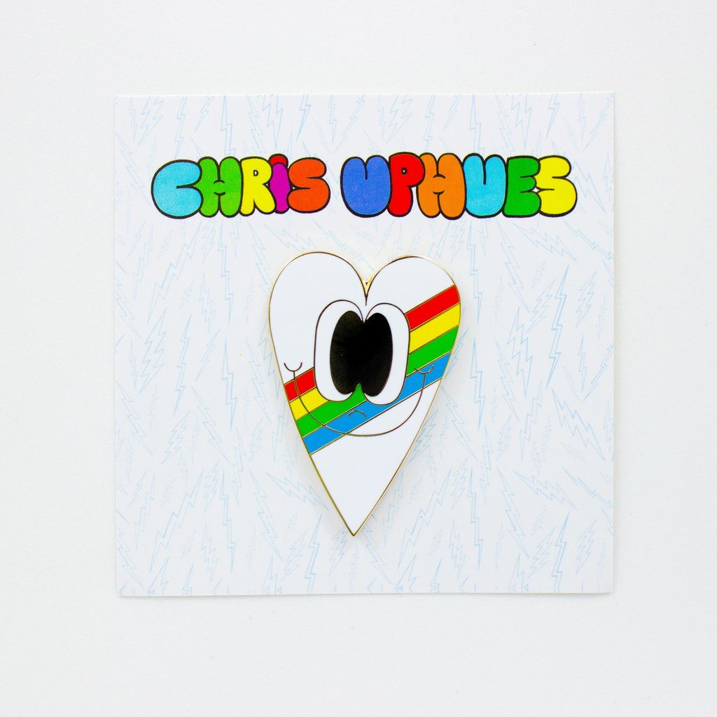 XL Rainbow Heart Pin by Chris Uphues