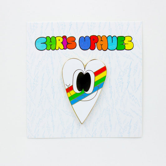 XL Rainbow Heart Pin by Chris Uphues